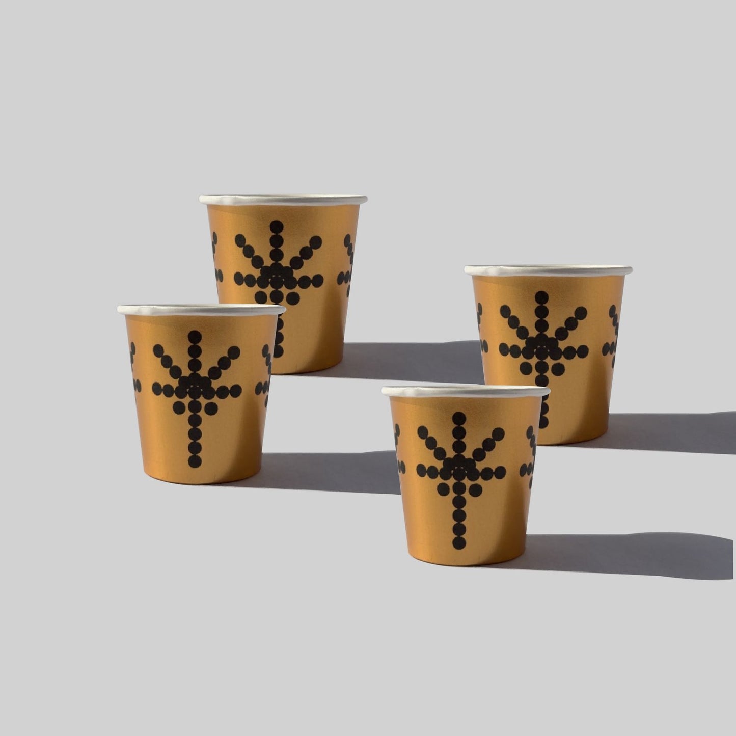 Golden Arabic Coffee Paper Cups