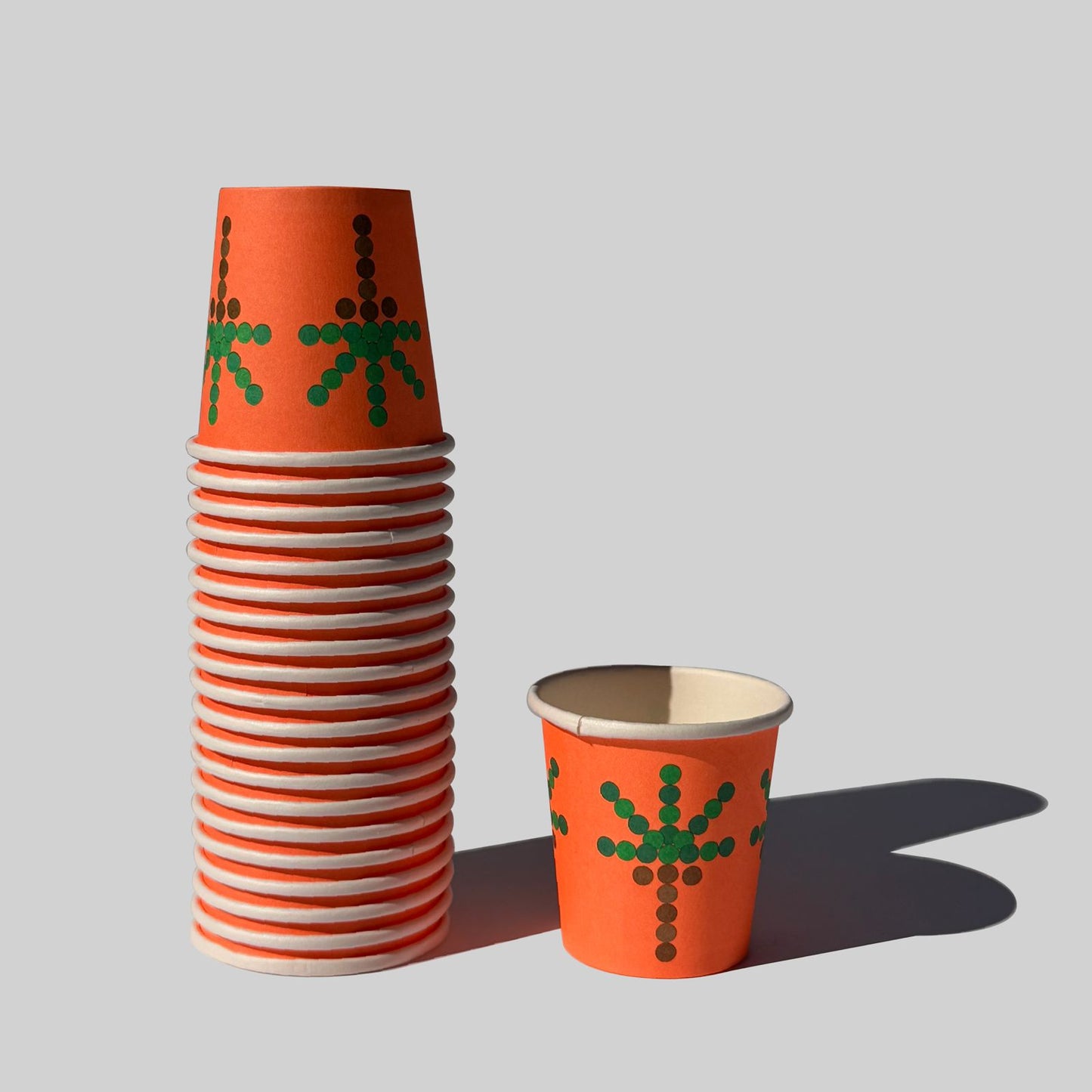 Electric Orange Arabic Coffee Paper Cups