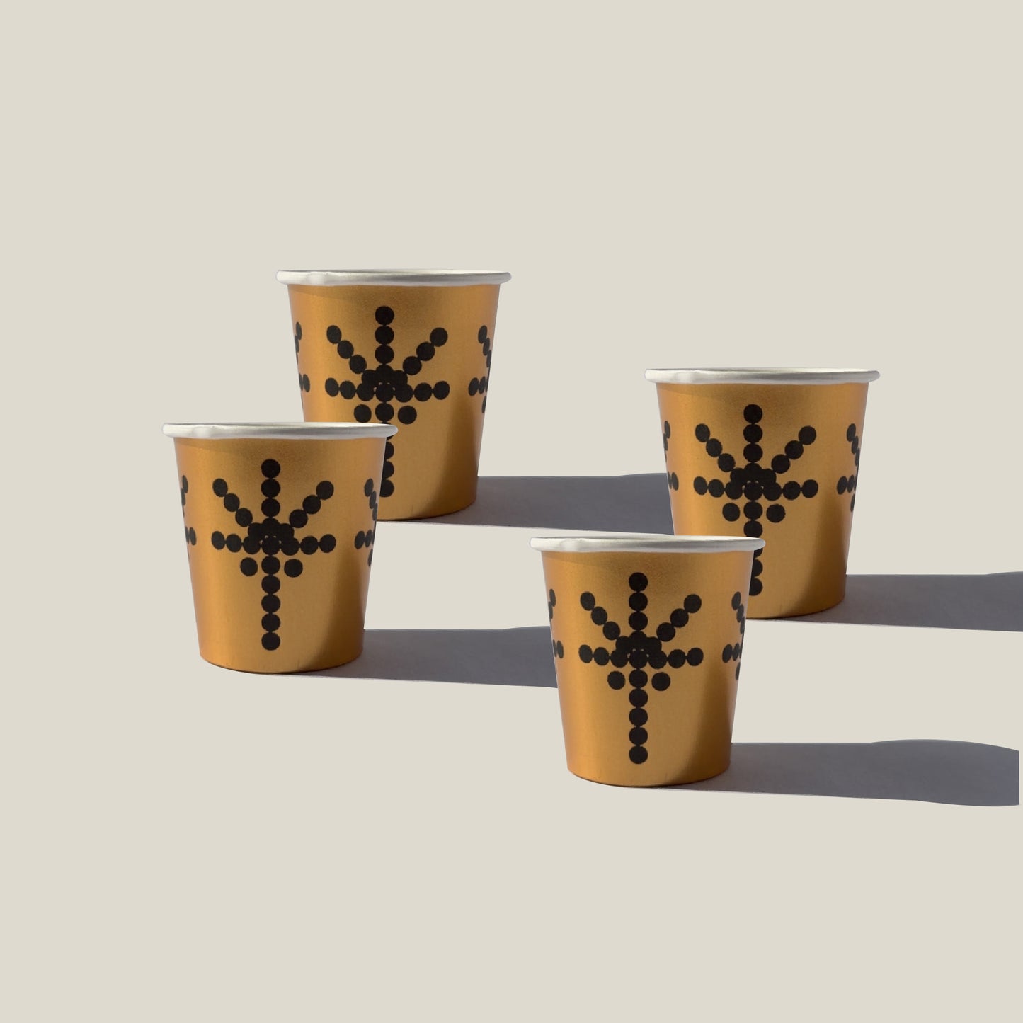 Golden Arabic Coffee Paper Cups