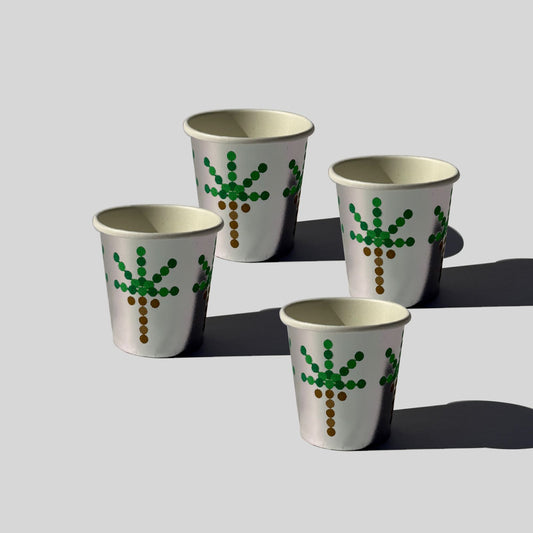 Silver Arabic Coffee Paper Cups